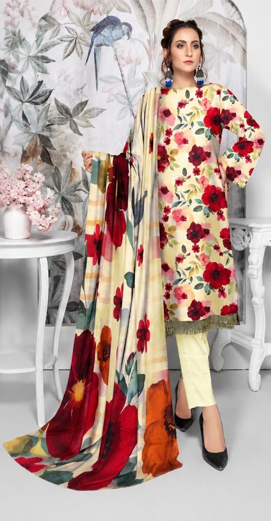 ETHNIC-LINEN THREE PIECE