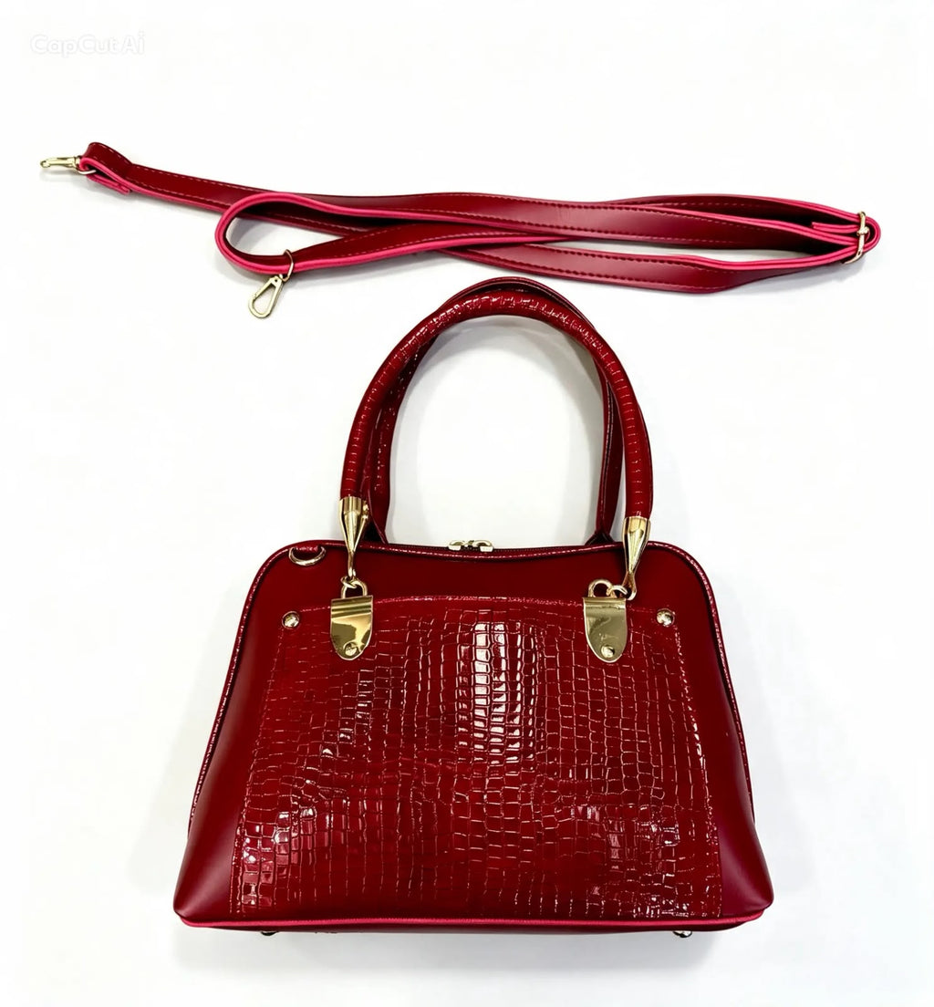 AURELIA CROC - MAROON