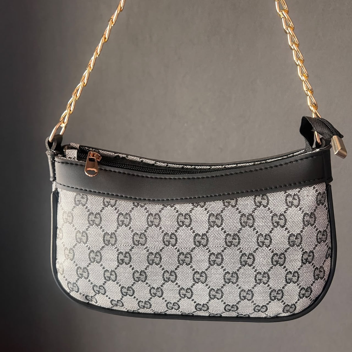 GUCCI CLASSIC CROSSBODY- GREY BLACK