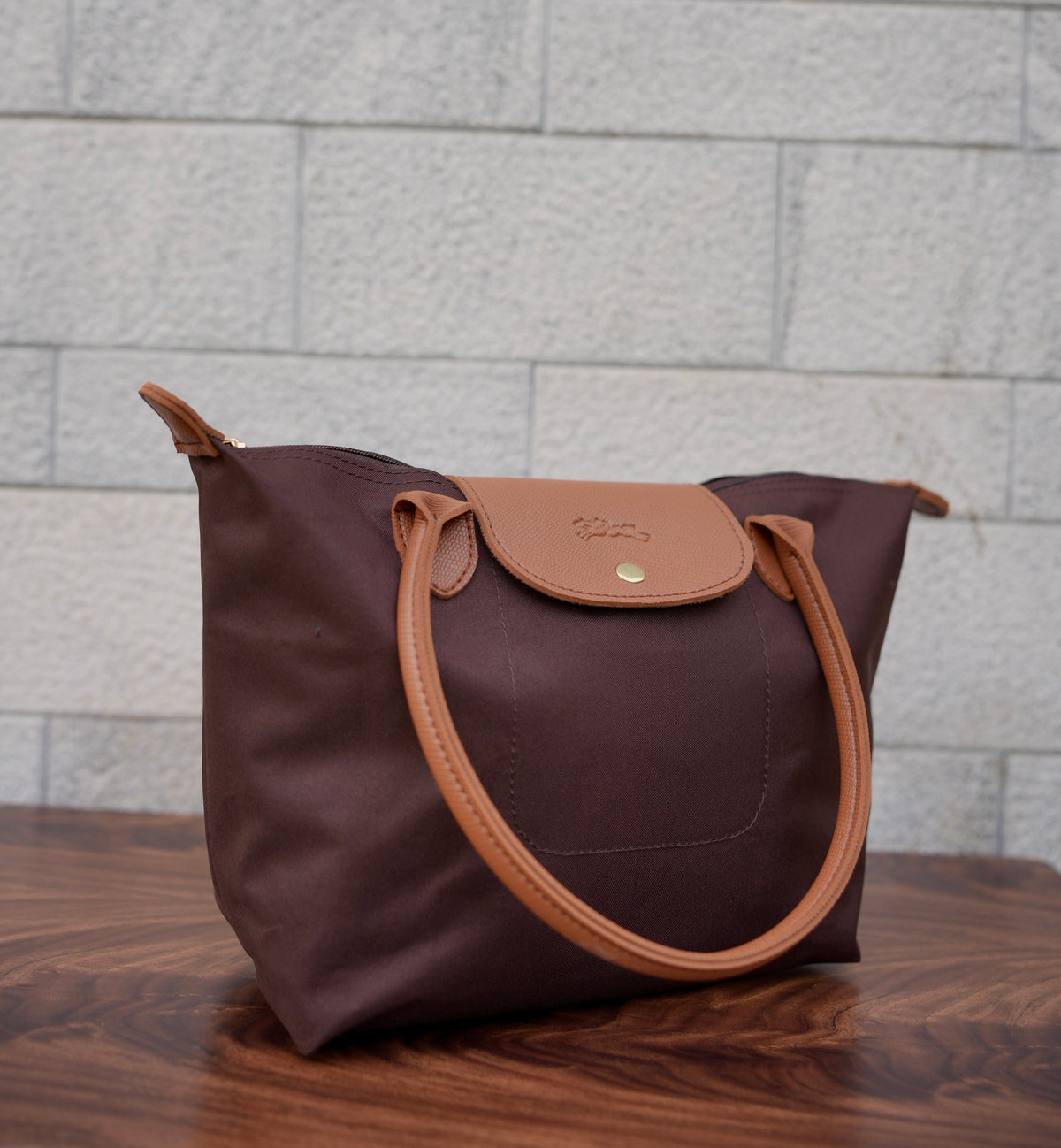 LONG CHAMP-MEDIUM-BROWN
