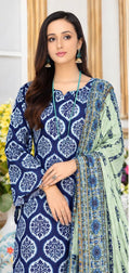 SAPPHIRE-LINEN THREE PIECE