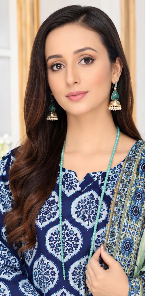 SAPPHIRE-LINEN THREE PIECE