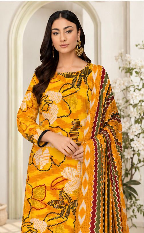 SAPPHIRE-LINEN THREE PIECE