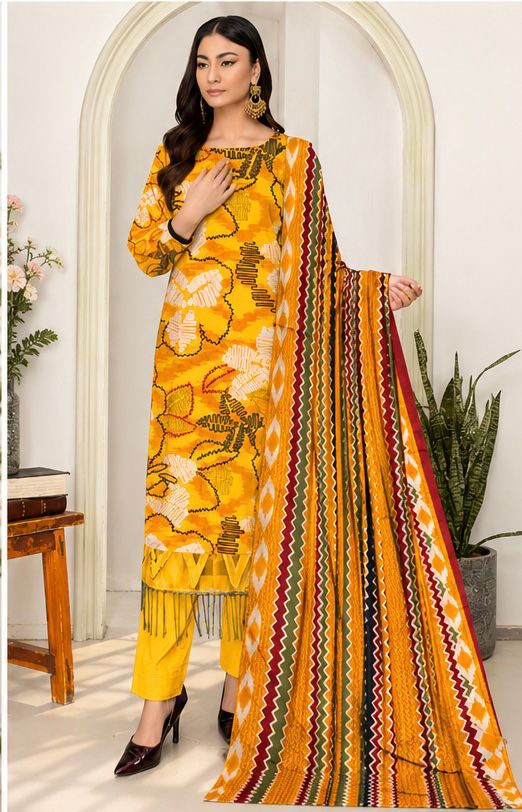SAPPHIRE-LINEN THREE PIECE