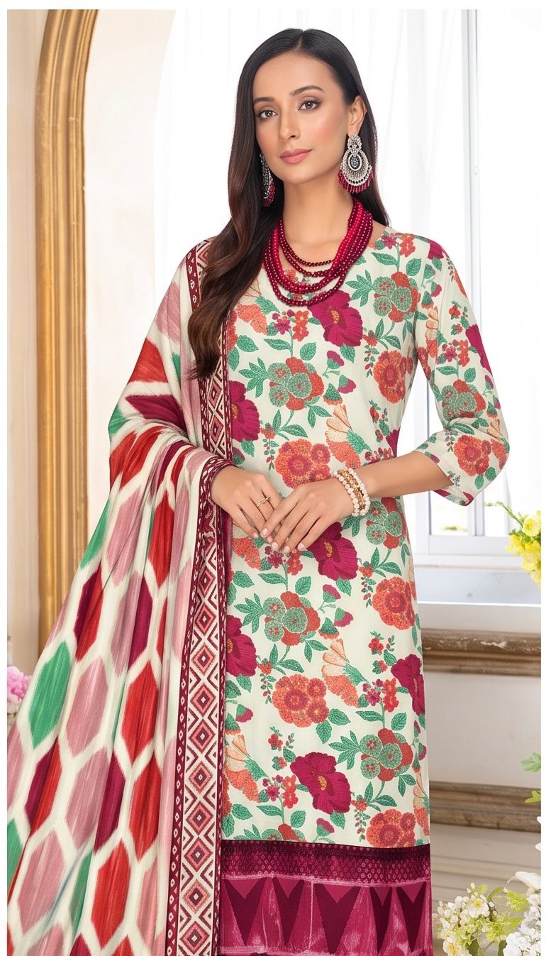 SAPPHIRE-LINEN THREE PIECE