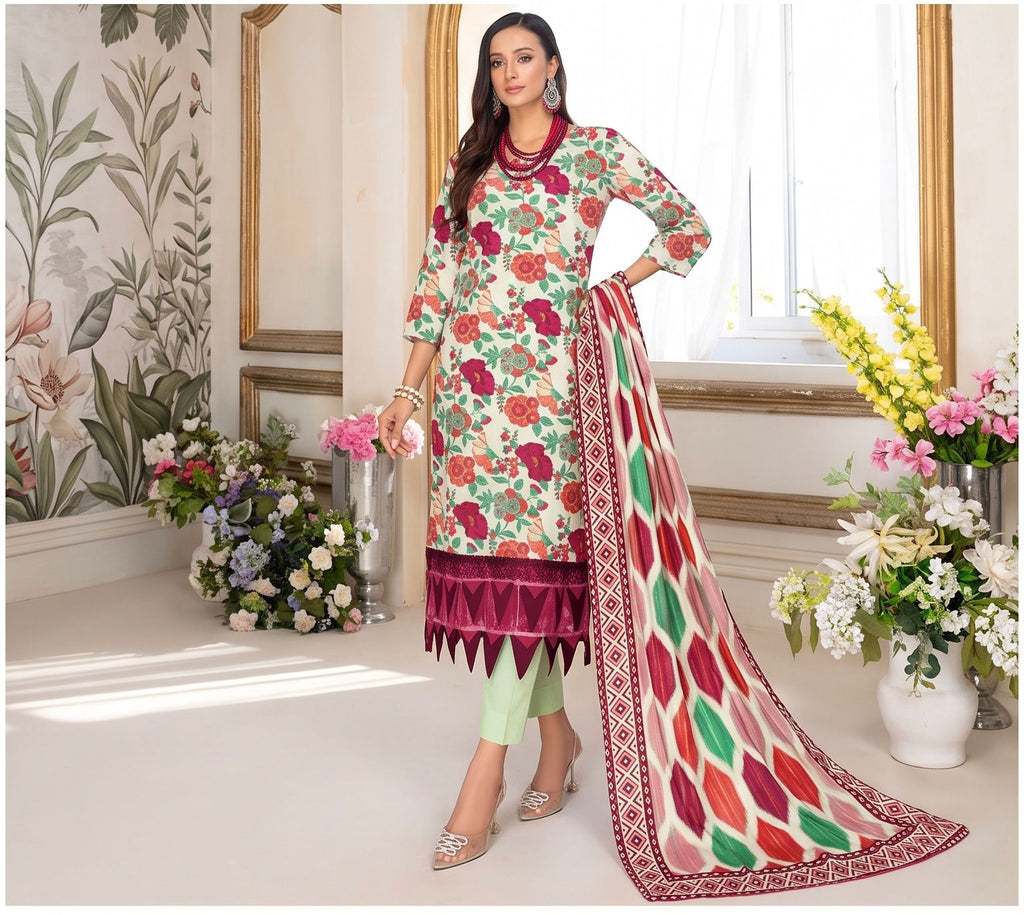 SAPPHIRE-LINEN THREE PIECE