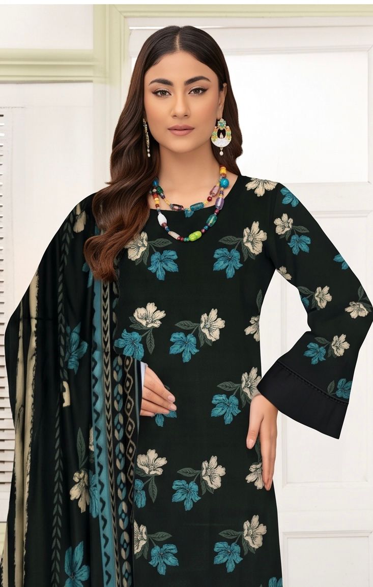 SAPPHIRE-LINEN THREE PIECE