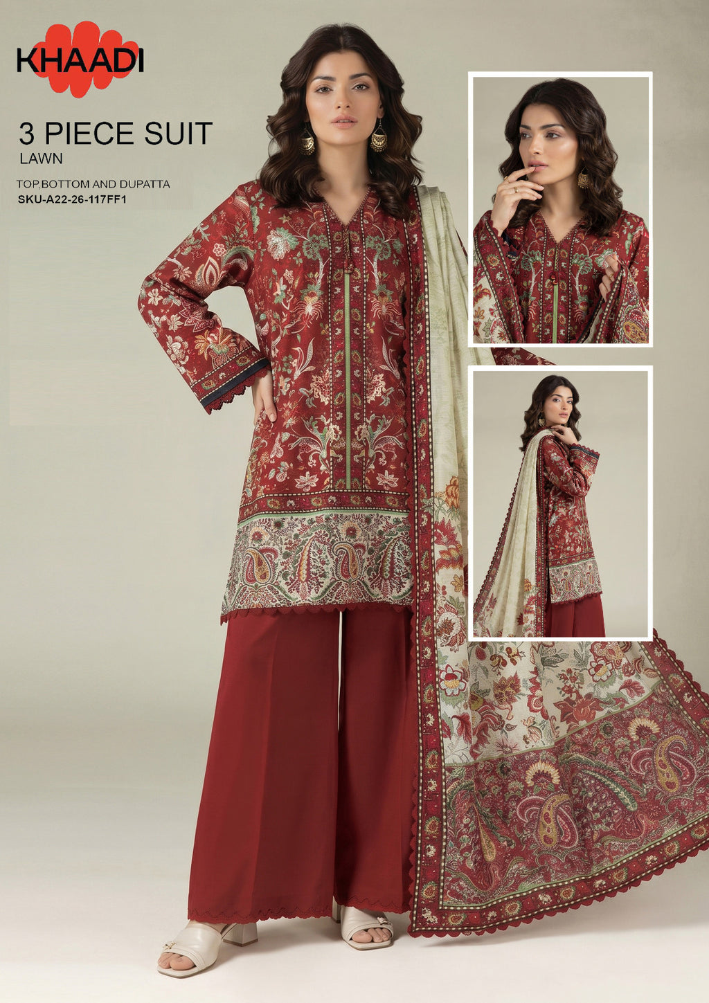 KHAADI THREE PIECE