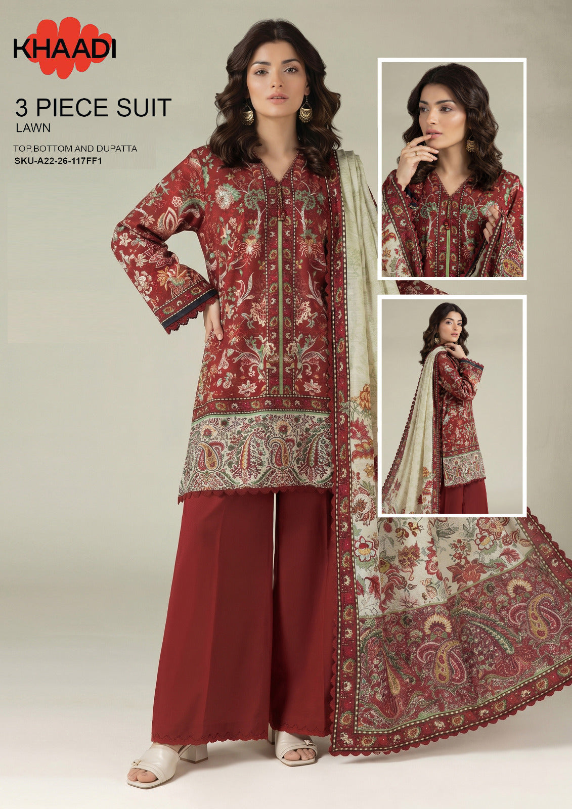 KHAADI THREE PIECE