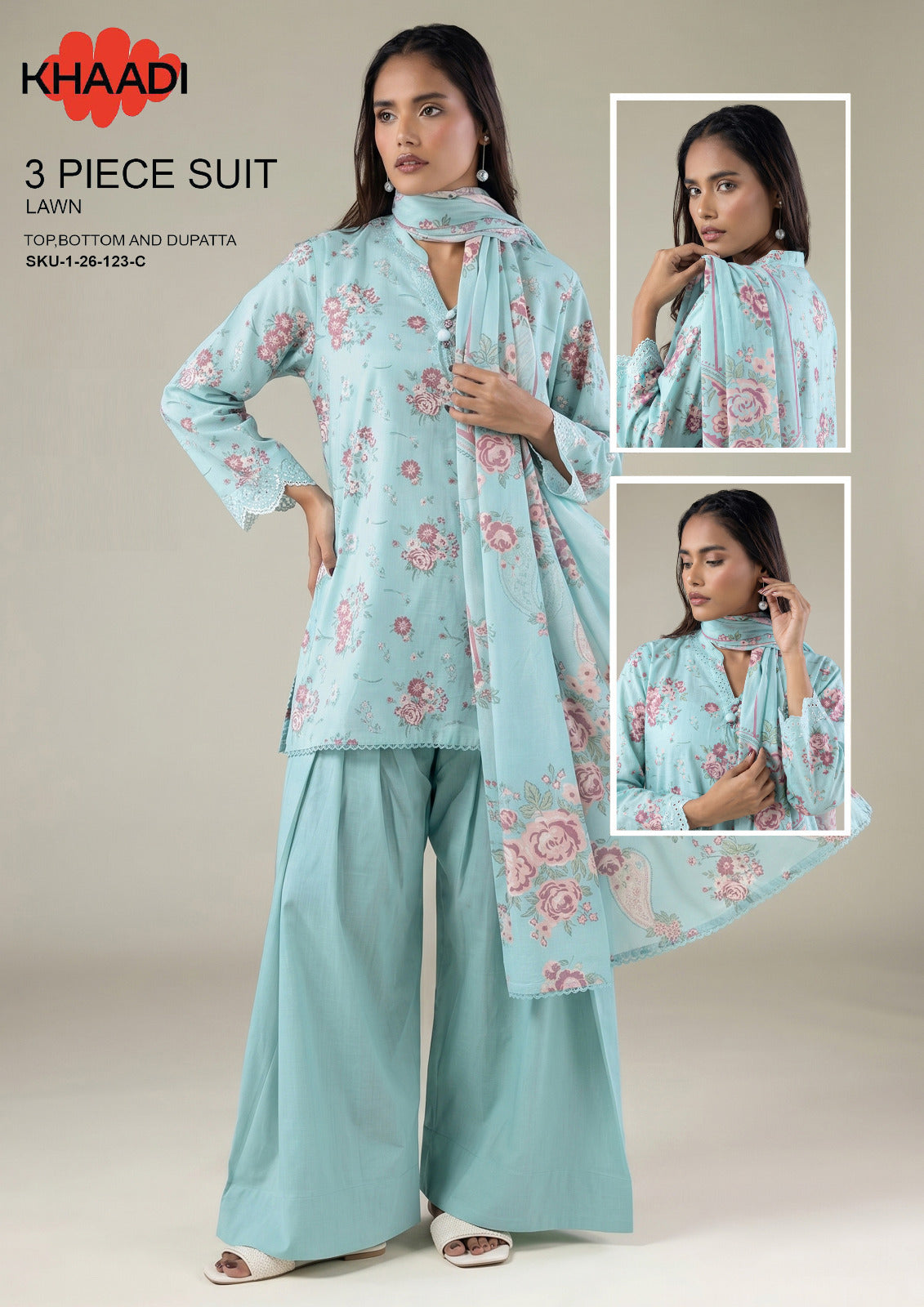 KHAADI THREE PIECE